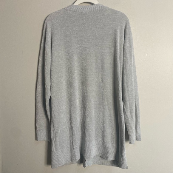 Barefoot Dreams Dew Drop CozyChic Ultra Lite Chevron Placket Cardigan Medium - Picture 10 of 16